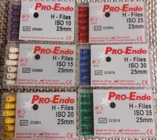 H-Files Pro-Endo №15, 25 мм, 6шт